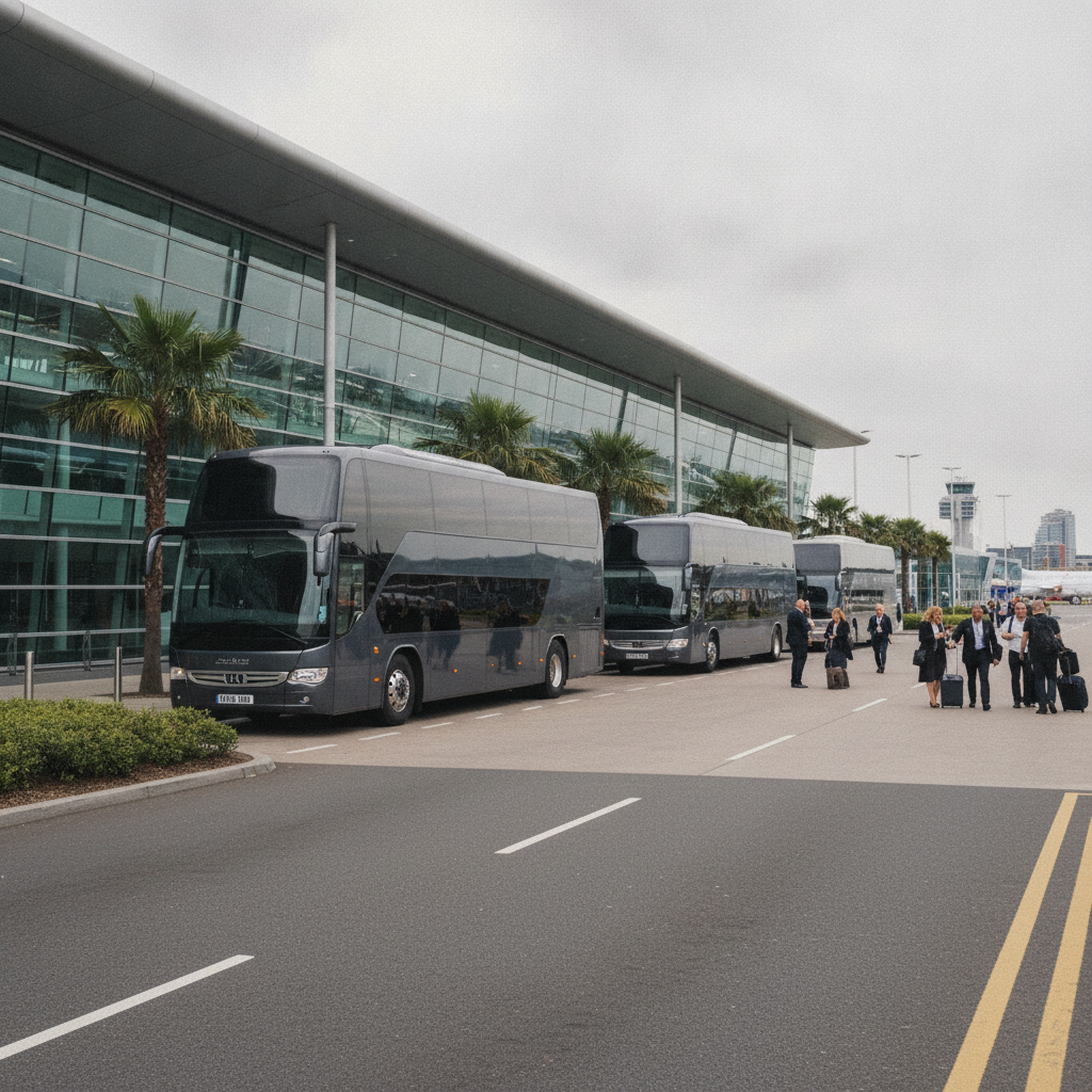 Group Types We Serve | London City — executive coach meeting a group at London City Airport