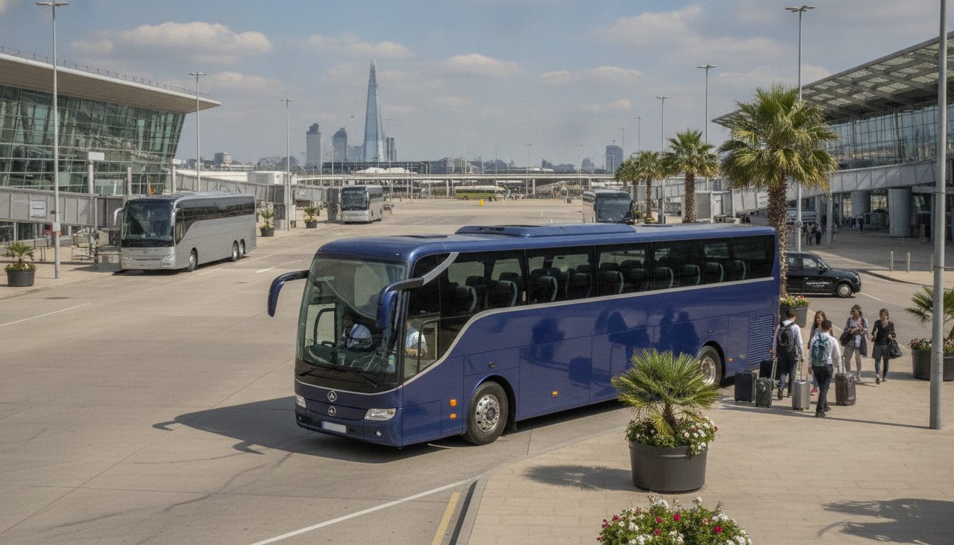 Educational Journeys: Group Transfers to London's Top Museums and Attractions — executive coach meeting a group at London City Airport
